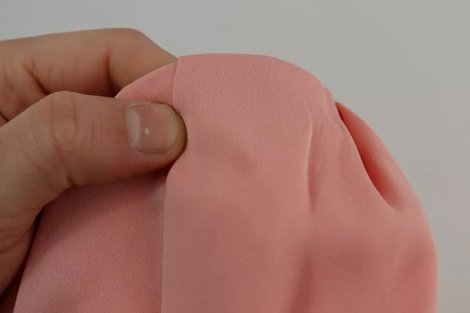 Dolce & Gabbana Pink Silk Stretch Strapless Sheath Midi Dress - RIMODA