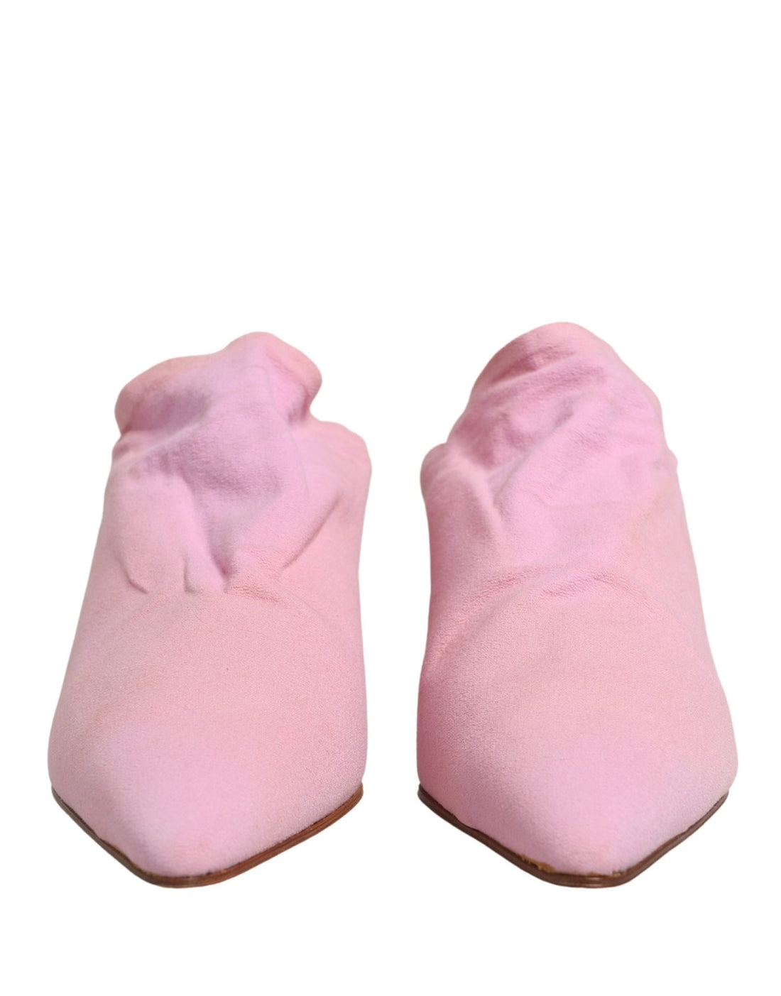 Dolce & Gabbana Pink Suede Heel Mule Shoes - RIMODA