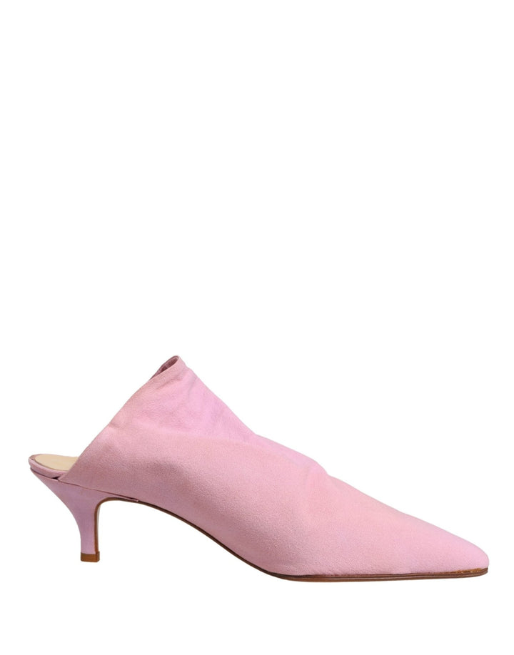 Dolce & Gabbana Pink Suede Heel Mule Shoes - RIMODA