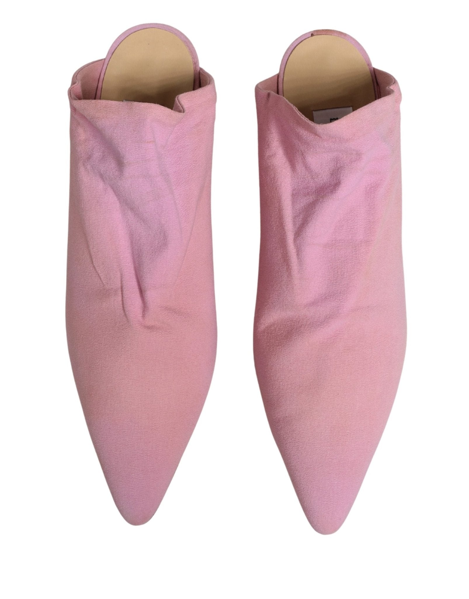 Dolce & Gabbana Pink Suede Heel Mule Shoes - RIMODA
