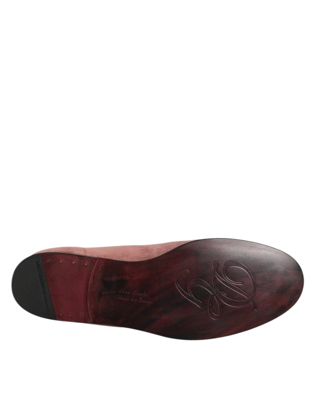 Dolce & Gabbana Pink Suede Loafers Formal Men Dress Shoes - RIMODA