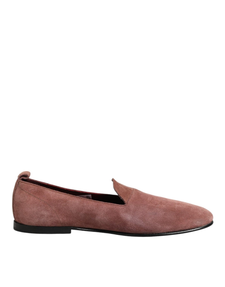 Dolce & Gabbana Pink Suede Loafers Formal Men Dress Shoes - RIMODA