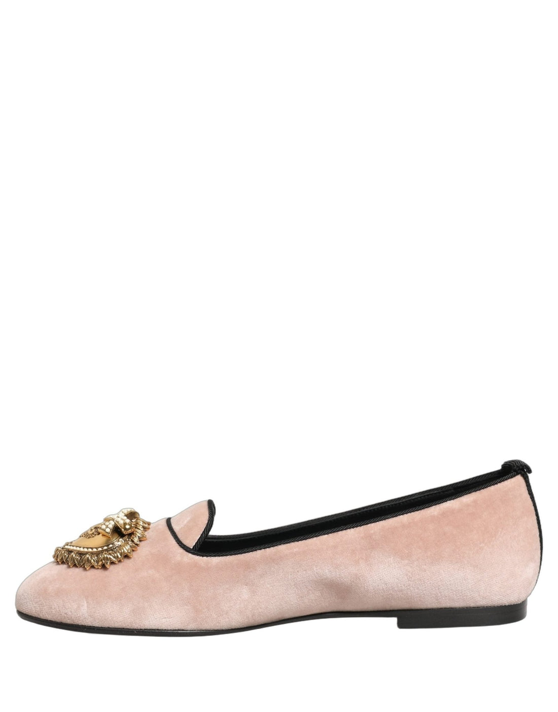 Dolce & Gabbana Pink Velvet Devotion Loafers Flats Shoes - RIMODA