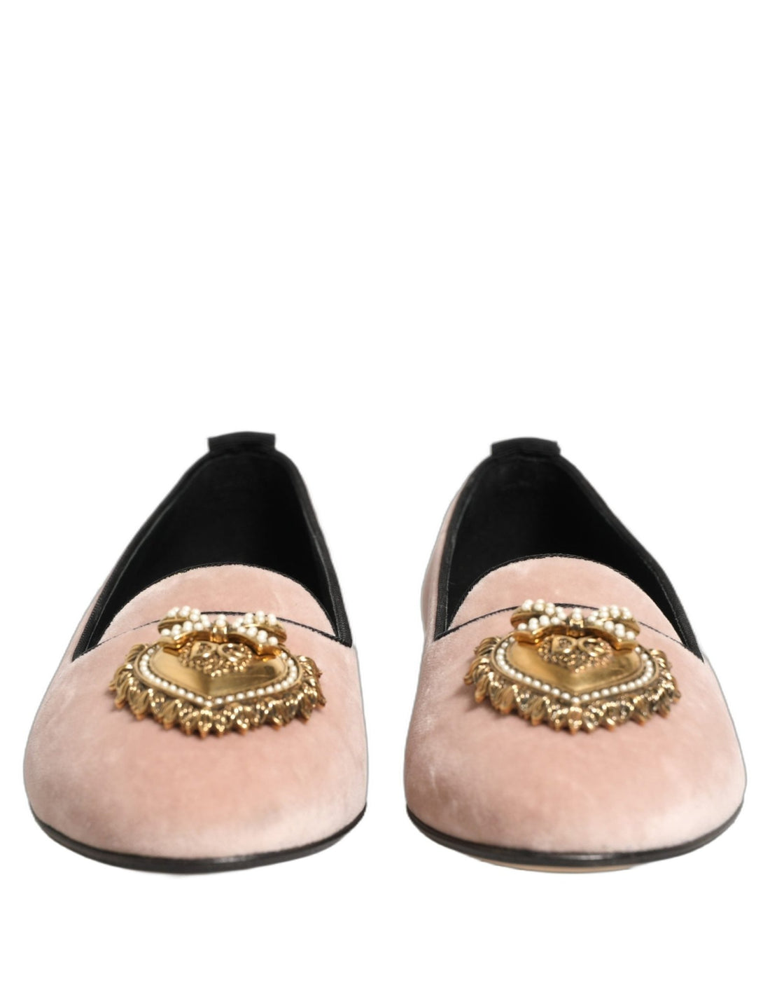 Dolce & Gabbana Pink Velvet Devotion Loafers Flats Shoes - RIMODA