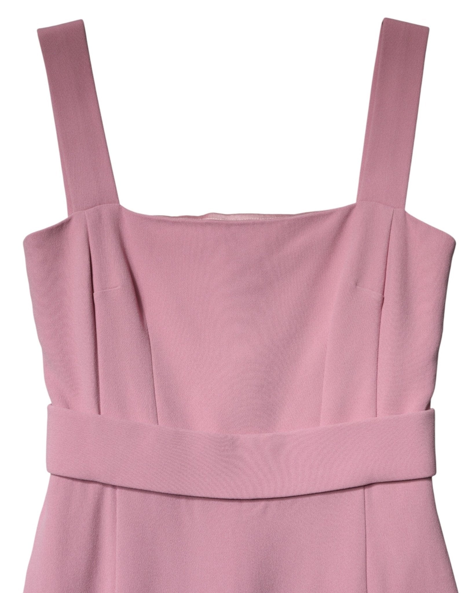 Dolce & Gabbana Pink Viscose Sleeveless Sheath Midi Dress - RIMODA
