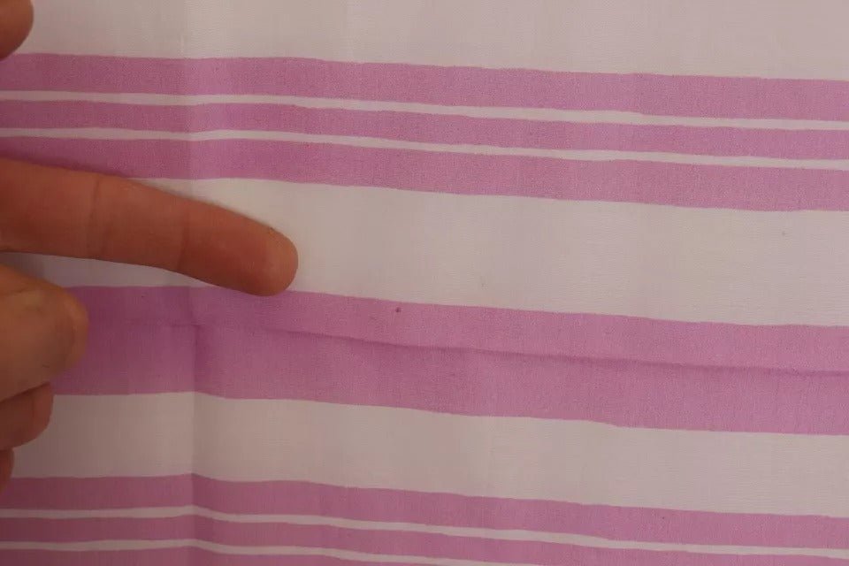 Dolce & Gabbana Pink White Striped Cotton Wrap Shawl Scarf - RIMODA