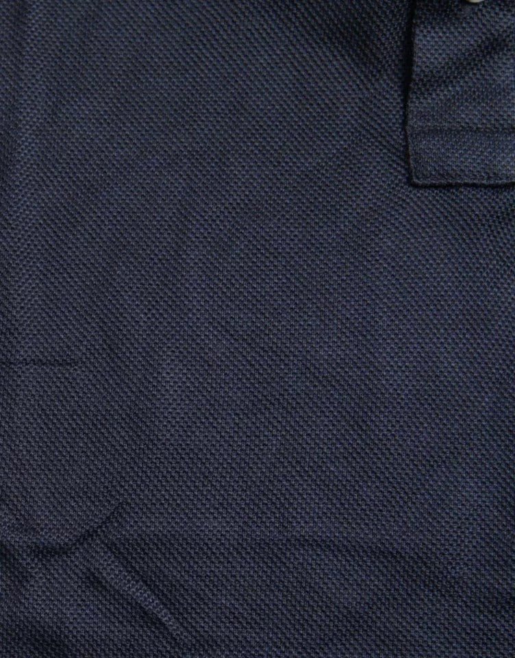 Dolce & Gabbana Polo Navy Blue Collared Silk Men T-shirt - RIMODA