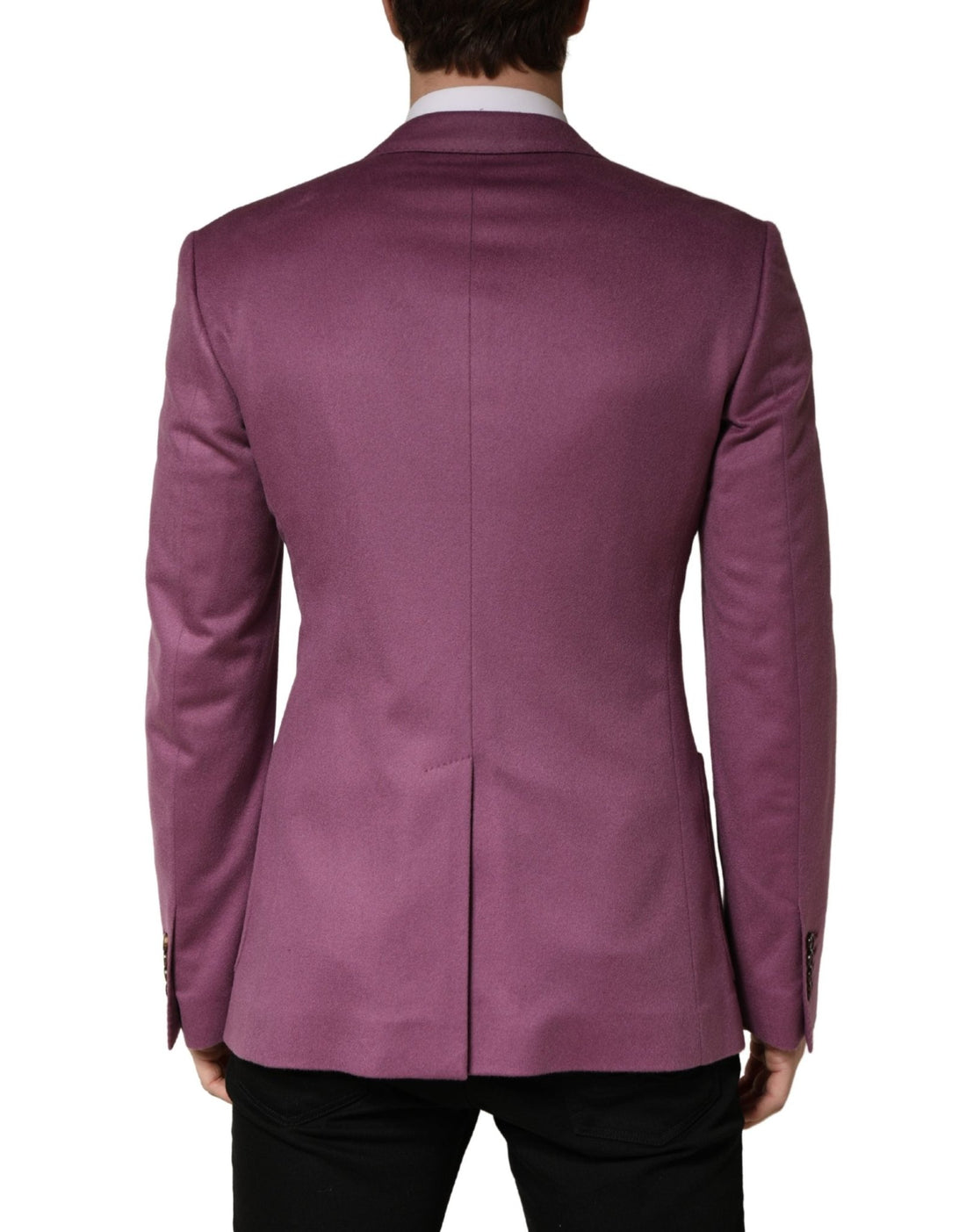 Dolce & Gabbana Purple Cashmere Slim Fit Coat Jacket Blazer - RIMODA
