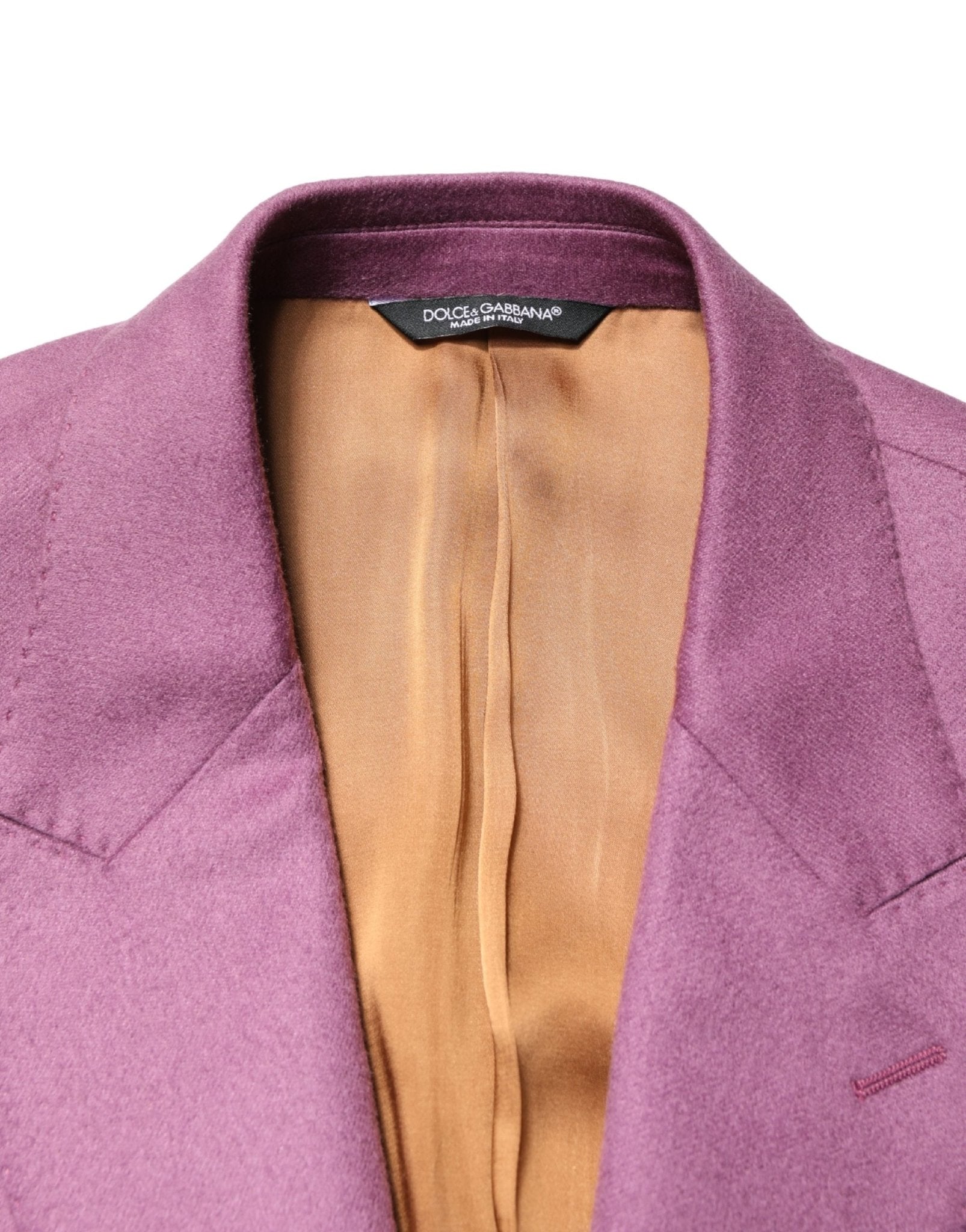 Dolce & Gabbana Purple Cashmere Slim Fit Coat Jacket Blazer - RIMODA