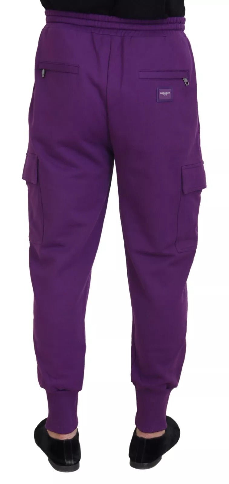Dolce & Gabbana Purple Cotton Cargo Sweatpants Jogging Pants - RIMODA
