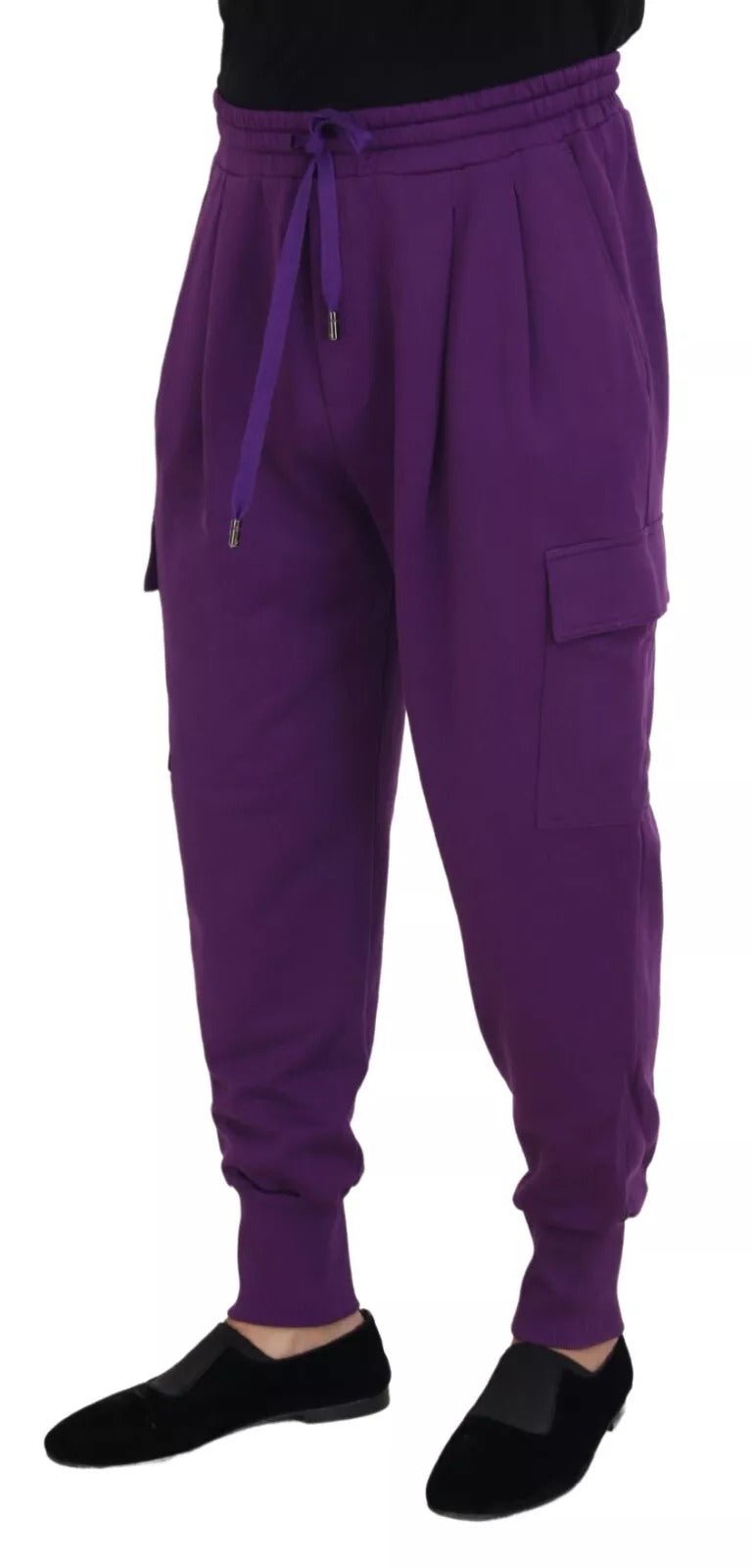 Dolce & Gabbana Purple Cotton Cargo Sweatpants Jogging Pants - RIMODA
