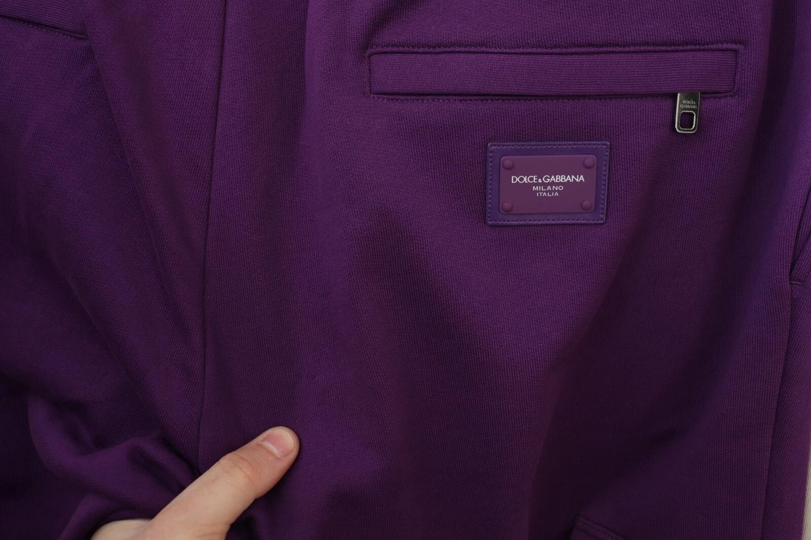 Dolce & Gabbana Purple Cotton Cargo Sweatpants Jogging Pants - RIMODA
