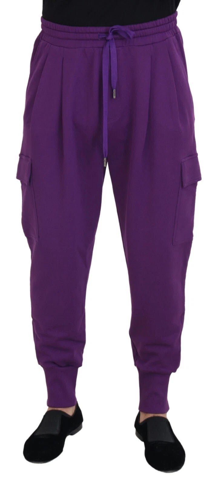 Dolce & Gabbana Purple Cotton Cargo Sweatpants Jogging Pants - RIMODA