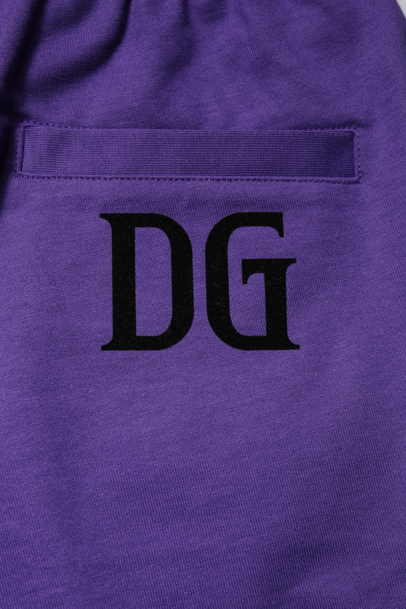 Dolce & Gabbana Purple Cotton Men Bermuda Sweatshorts Shorts - RIMODA