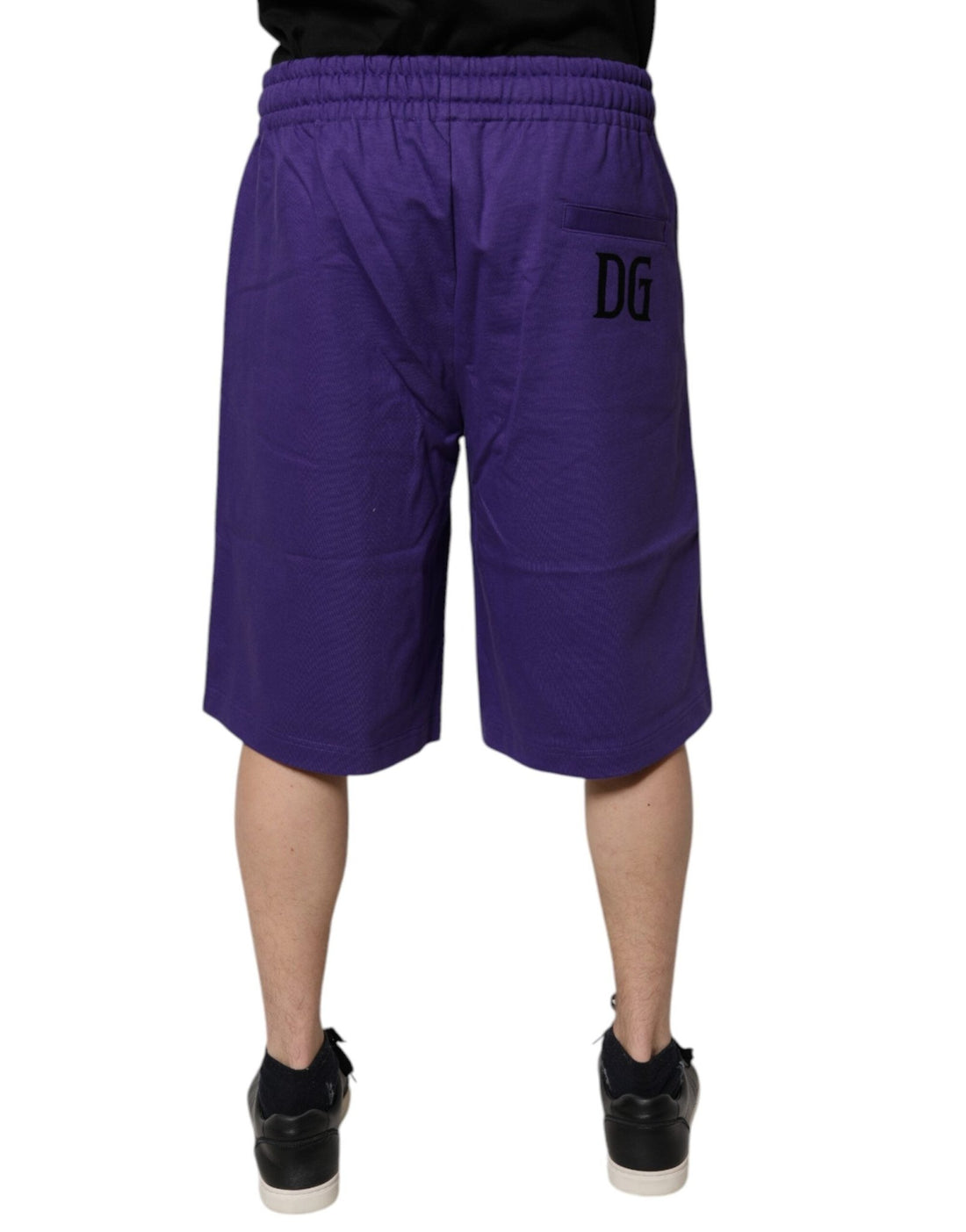 Dolce & Gabbana Purple Cotton Men Bermuda Sweatshorts Shorts - RIMODA