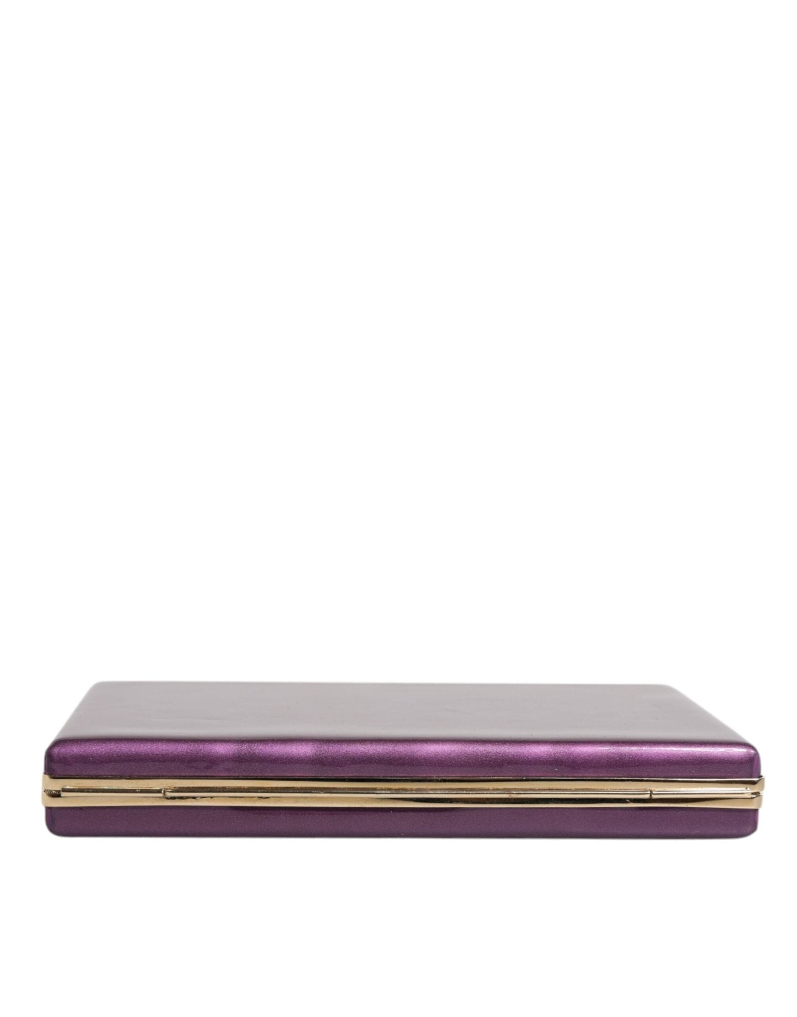Dolce & Gabbana Purple Leather Clutch Evening Crossbody Bag - RIMODA