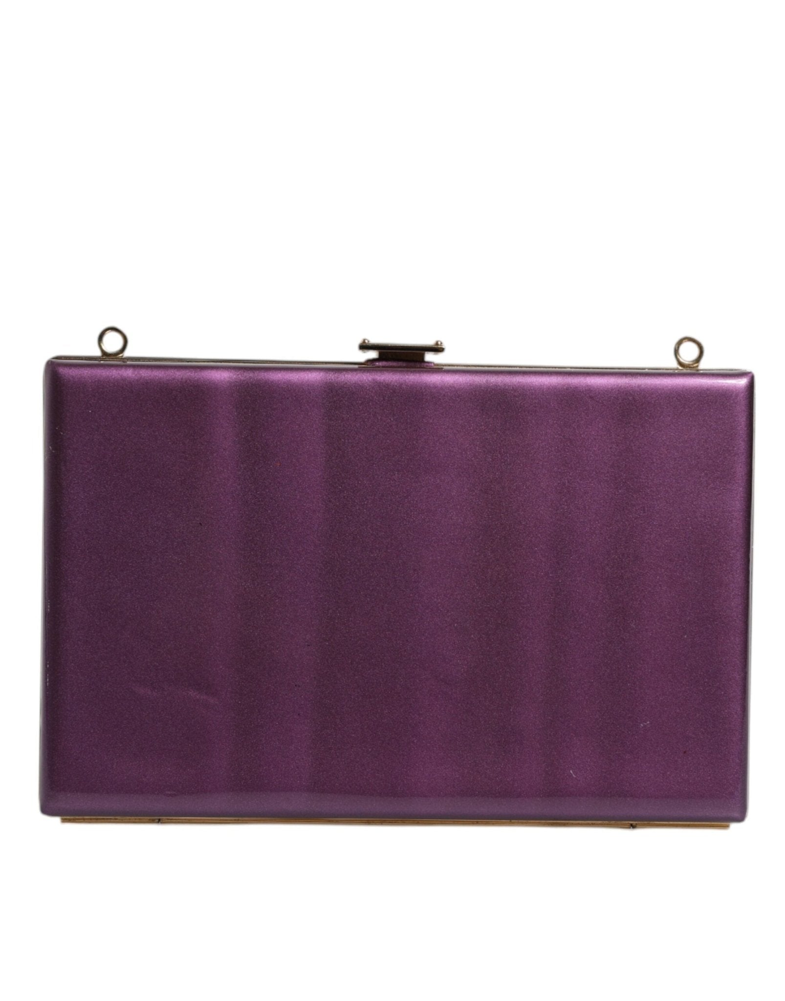 Dolce & Gabbana Purple Leather Clutch Evening Crossbody Bag - RIMODA