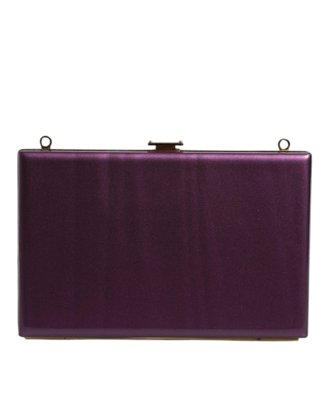 Dolce & Gabbana Purple Leather Clutch Evening Crossbody Bag - RIMODA