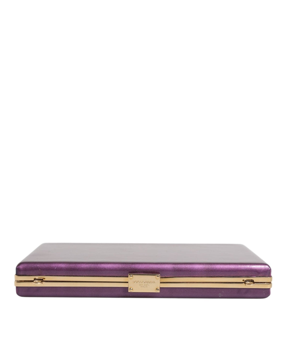 Dolce & Gabbana Purple Leather Clutch Evening Crossbody Bag - RIMODA