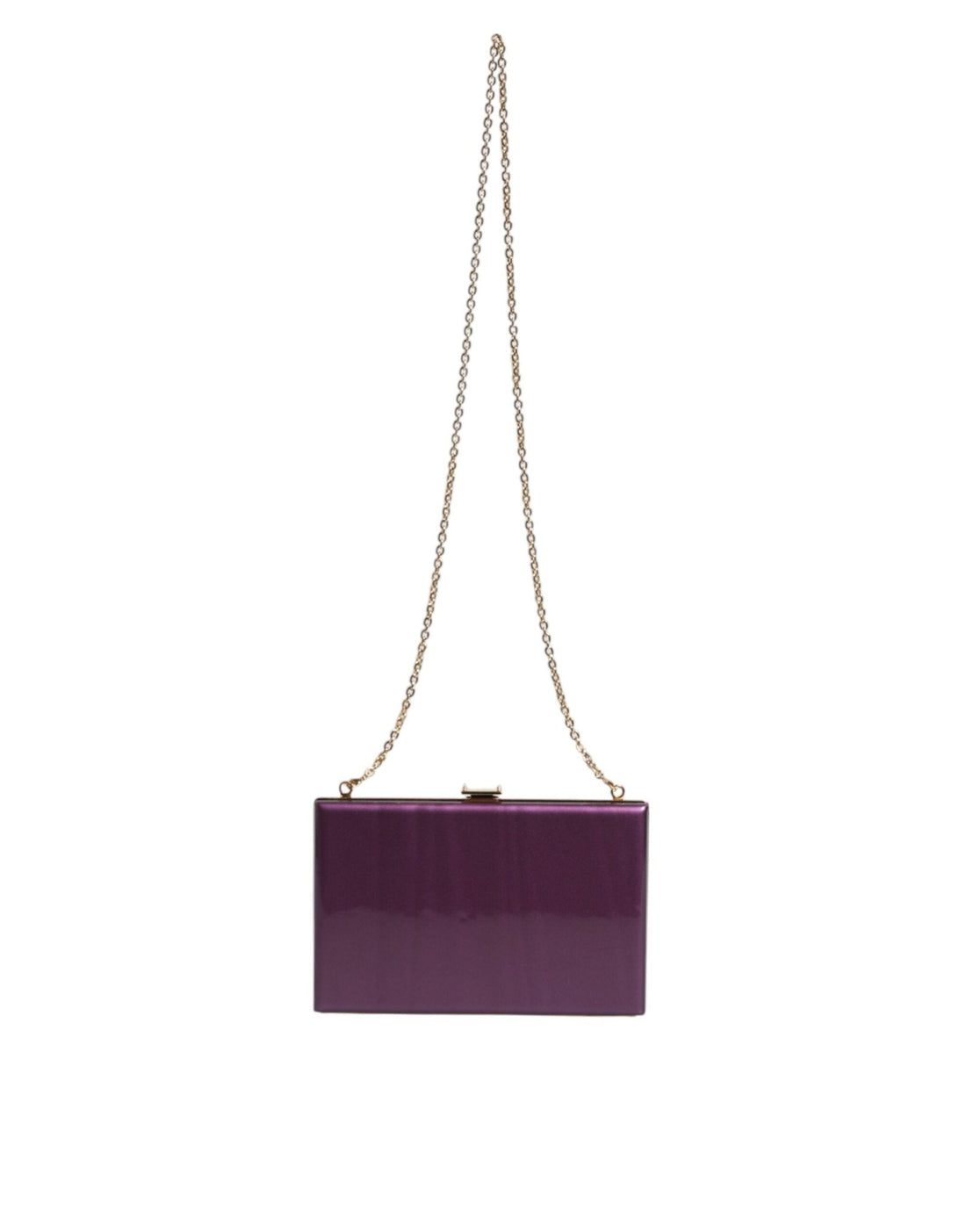 Dolce & Gabbana Purple Leather Clutch Evening Crossbody Bag - RIMODA