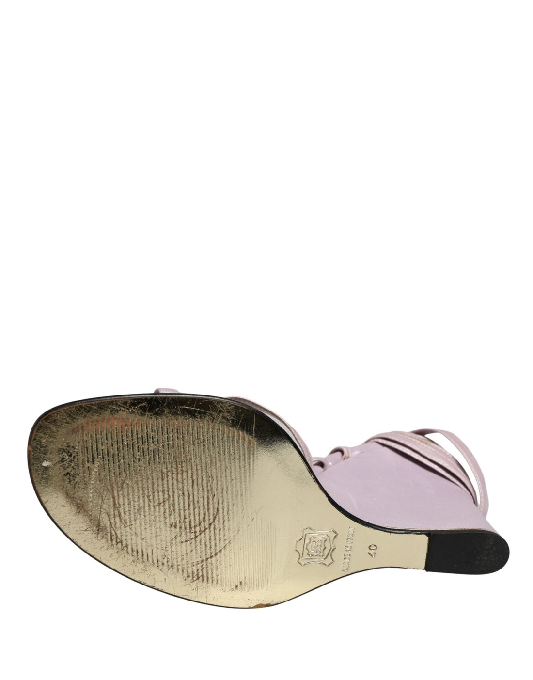 Dolce & Gabbana Purple Leather Wedge Heels Sandals Shoes - RIMODA