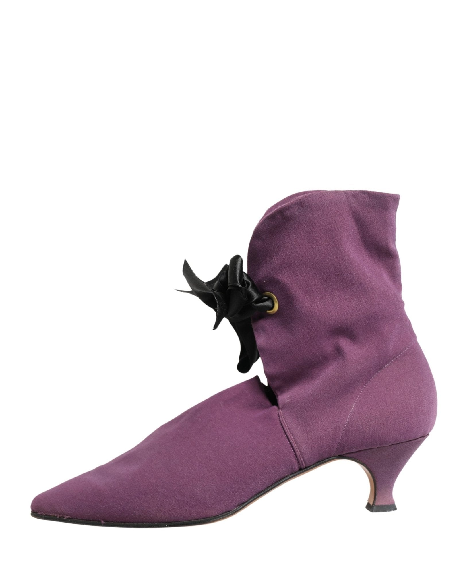 Dolce & Gabbana Purple Mid Calf Boots Shoes - RIMODA