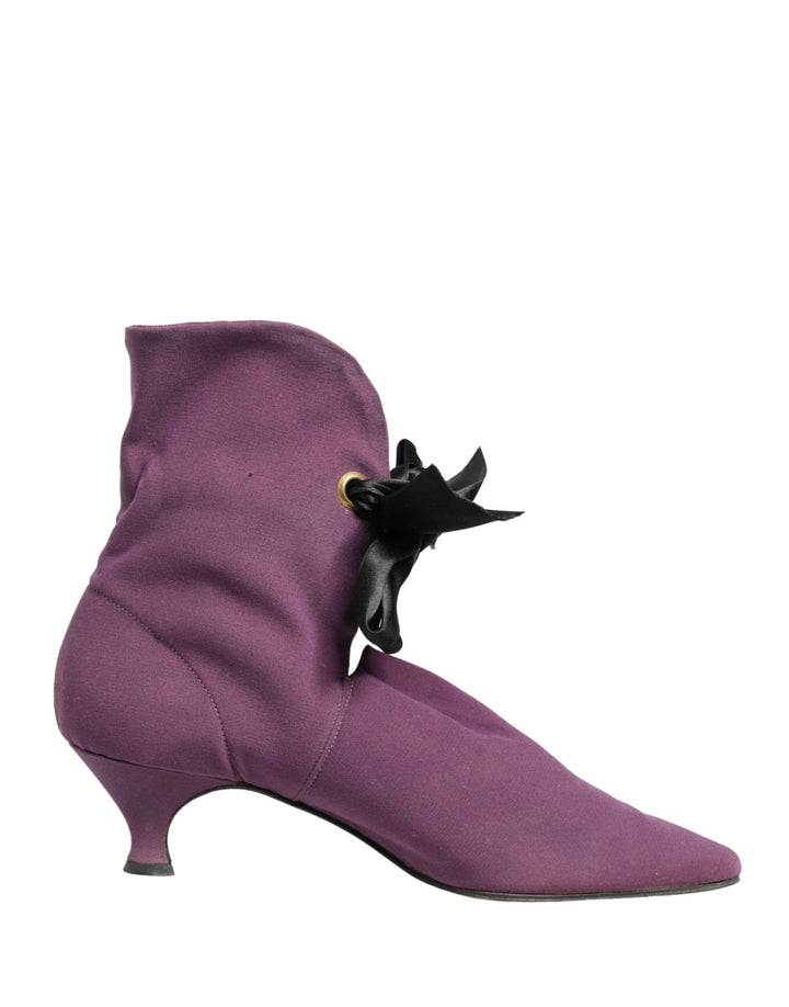 Dolce & Gabbana Purple Mid Calf Boots Shoes - RIMODA