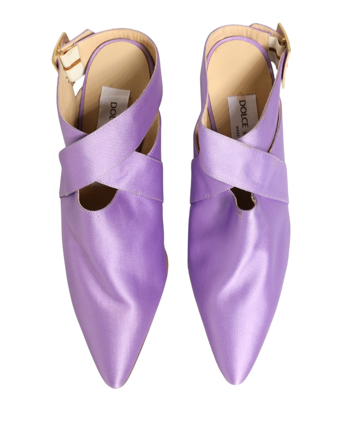 Dolce & Gabbana Purple Satin Sandals Shoes - RIMODA