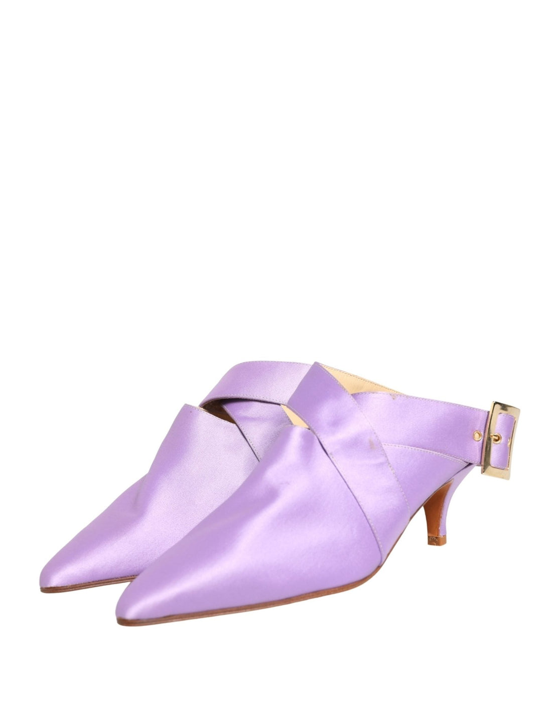 Dolce & Gabbana Purple Satin Sandals Shoes - RIMODA