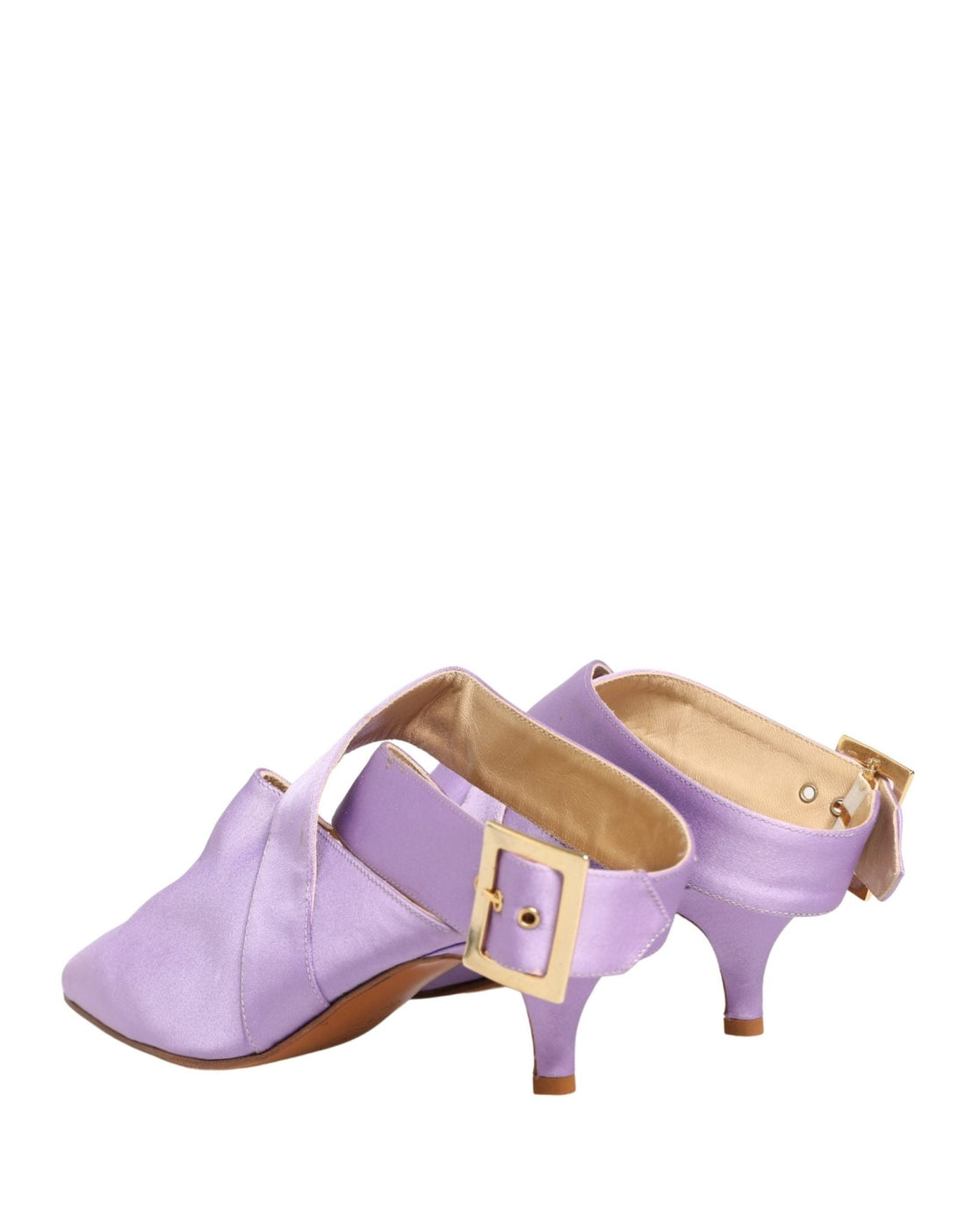 Dolce & Gabbana Purple Satin Sandals Shoes - RIMODA