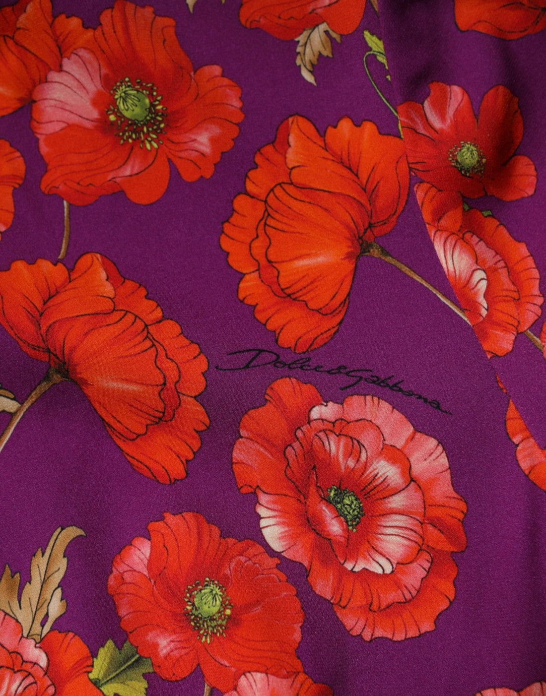 Dolce & Gabbana Purple Silk Floral Print Midi Sheath Dress - RIMODA