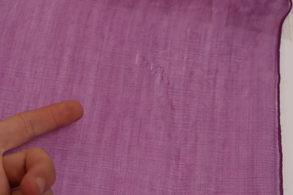 Dolce & Gabbana Purple Solid Cashmere Silk Shawl Wrap Scarf - RIMODA