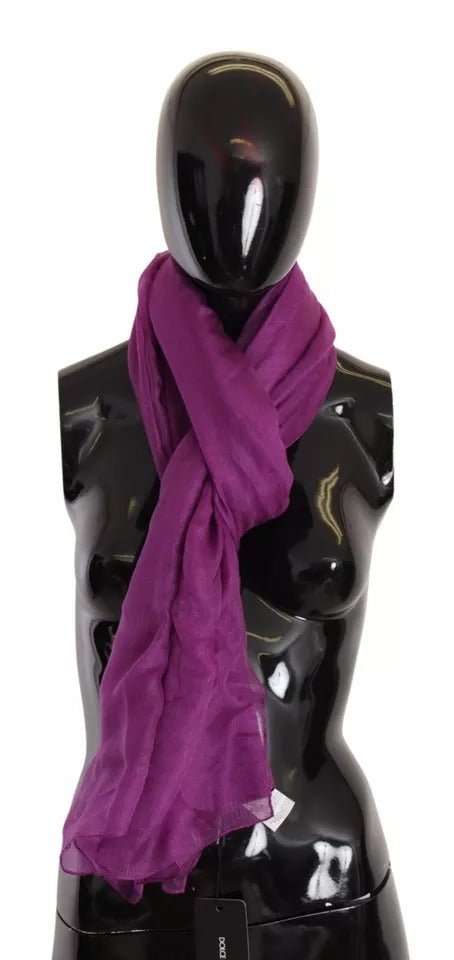 Dolce & Gabbana Purple Solid Cashmere Silk Shawl Wrap Scarf - RIMODA