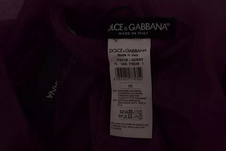 Dolce & Gabbana Purple Solid Cashmere Silk Shawl Wrap Scarf - RIMODA