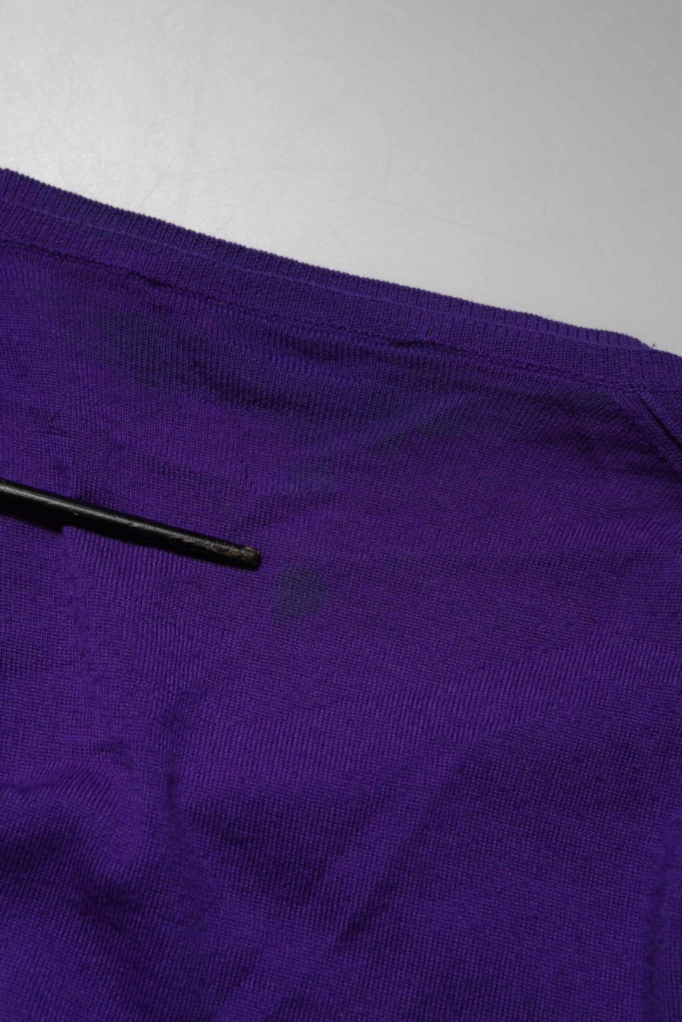 Dolce & Gabbana Purple Wool Knit V-neck Cardigan Sweater - RIMODA