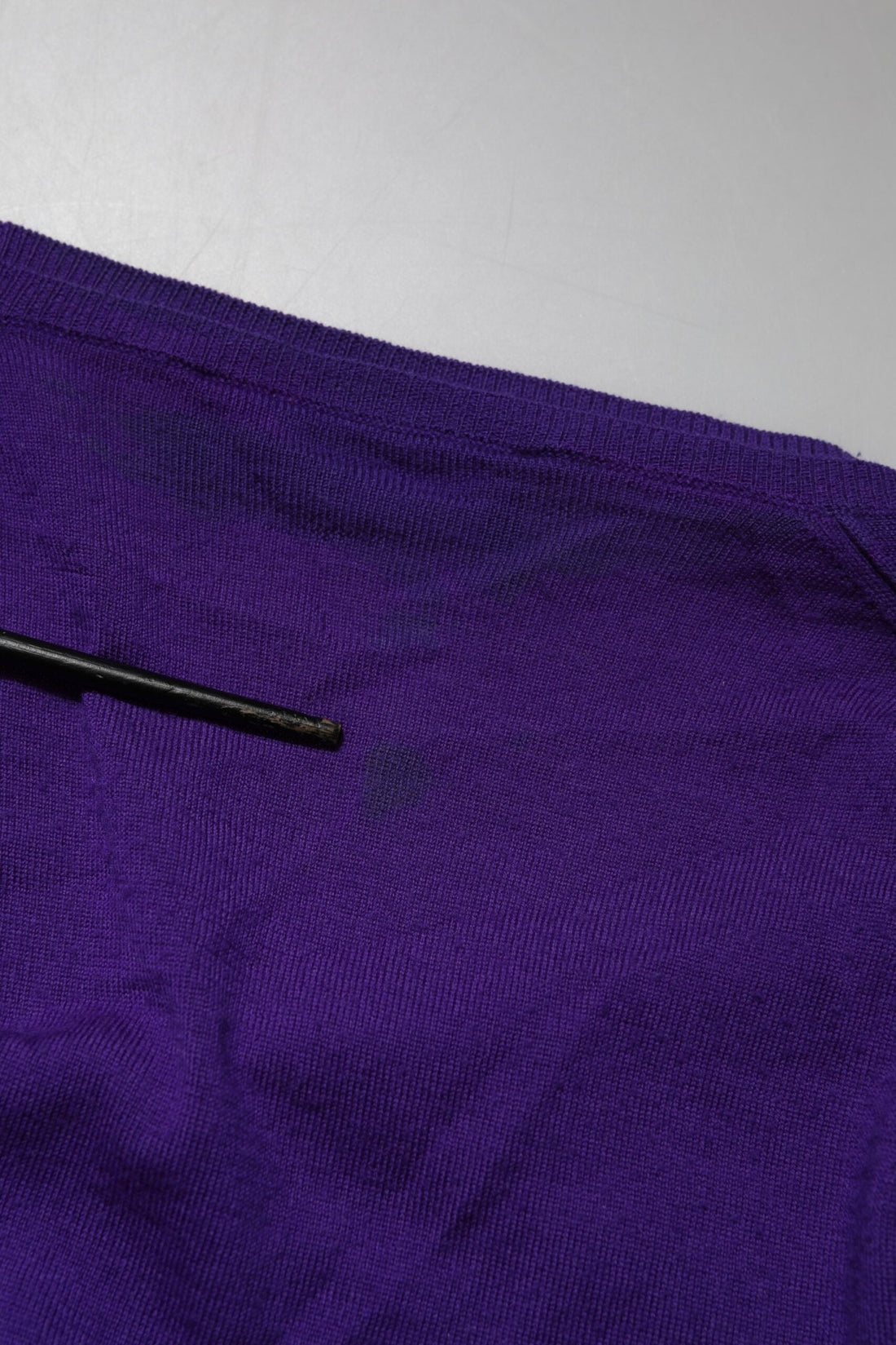 Dolce & Gabbana Purple Wool Knit V-neck Cardigan Sweater - RIMODA