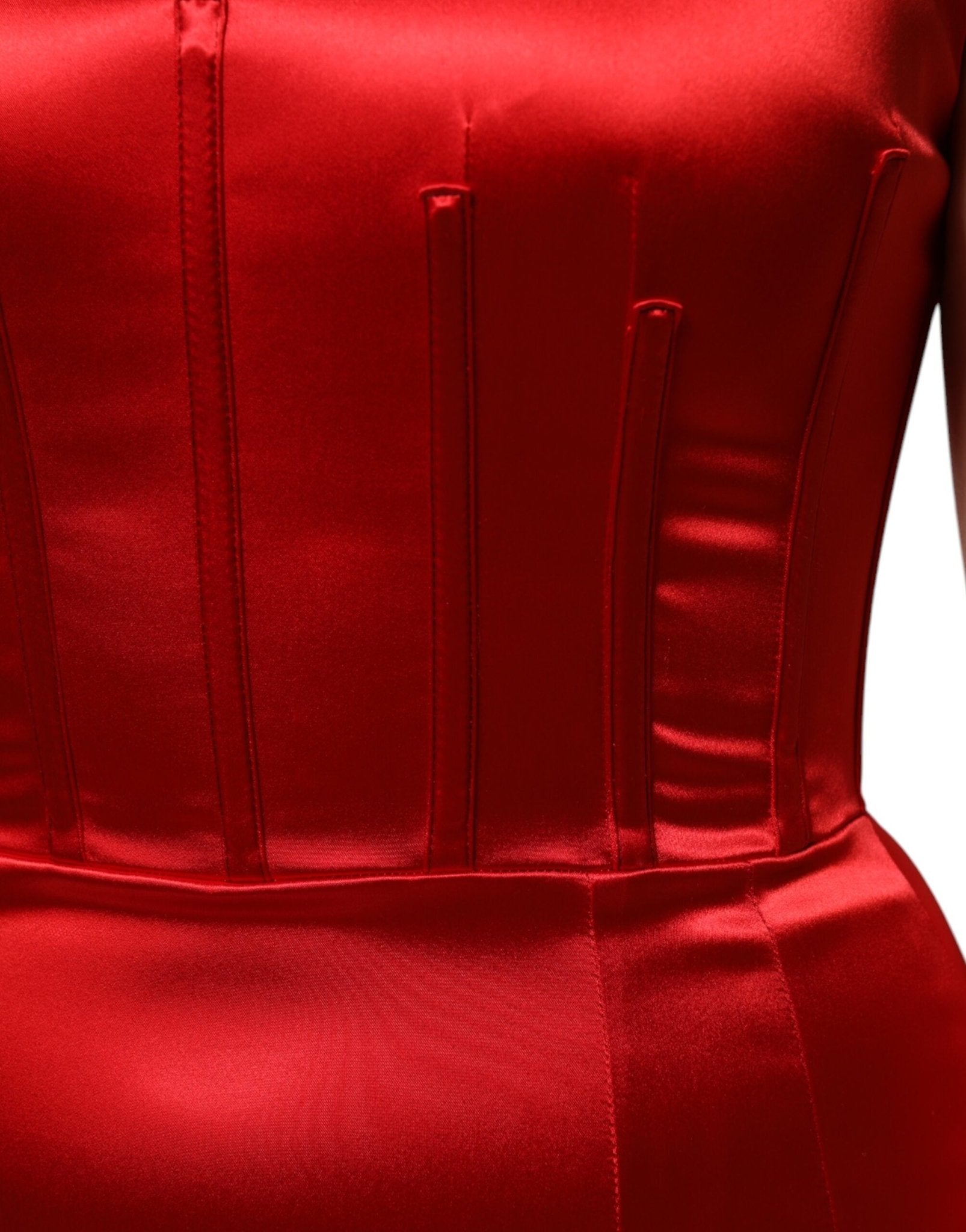 Dolce & Gabbana Red Acetate Sleeveless Sheath Midi Dress - RIMODA