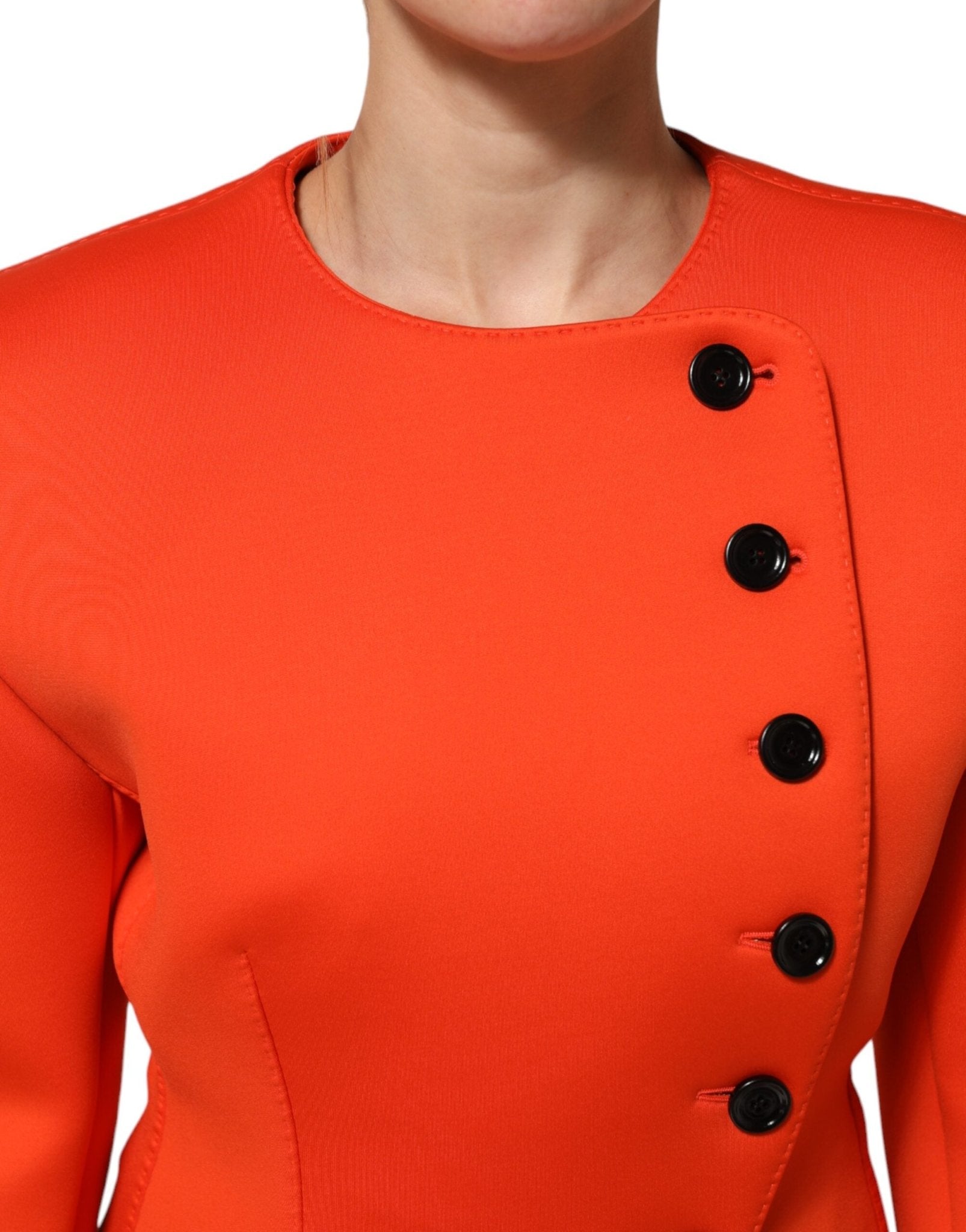 Dolce & Gabbana Red Buttoned Down Women Trench Coat Jacket - RIMODA