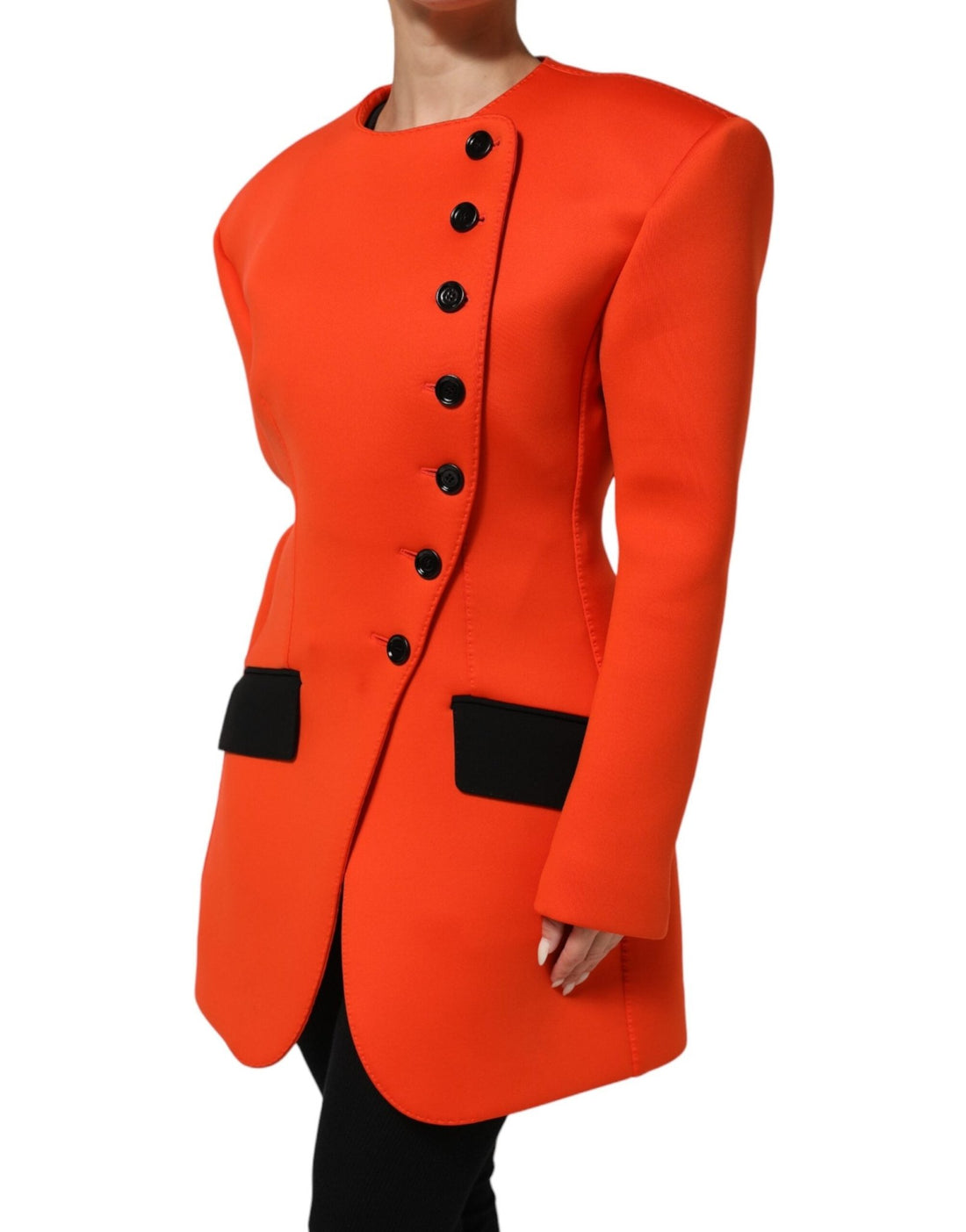 Dolce & Gabbana Red Buttoned Down Women Trench Coat Jacket - RIMODA