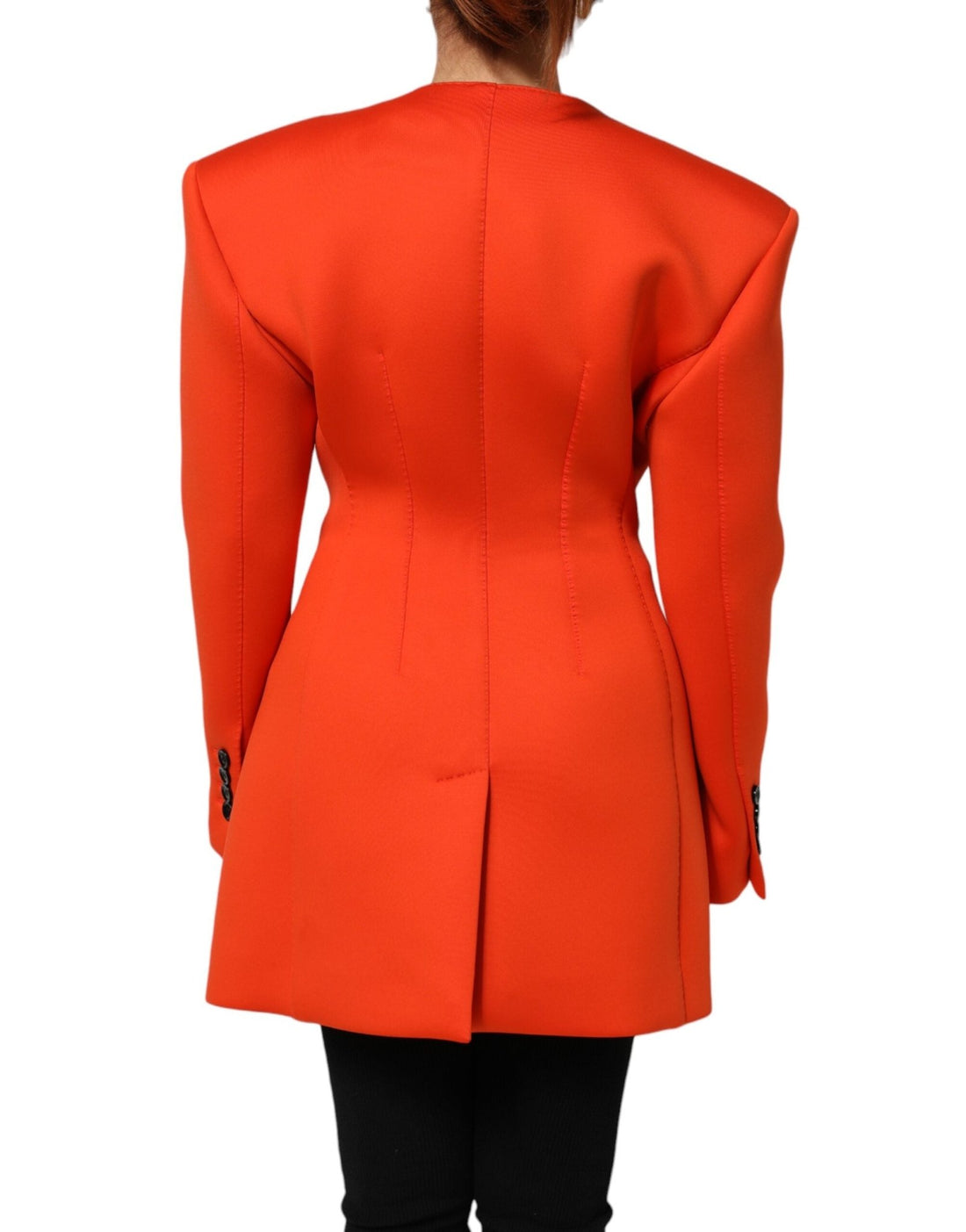 Dolce & Gabbana Red Buttoned Down Women Trench Coat Jacket - RIMODA