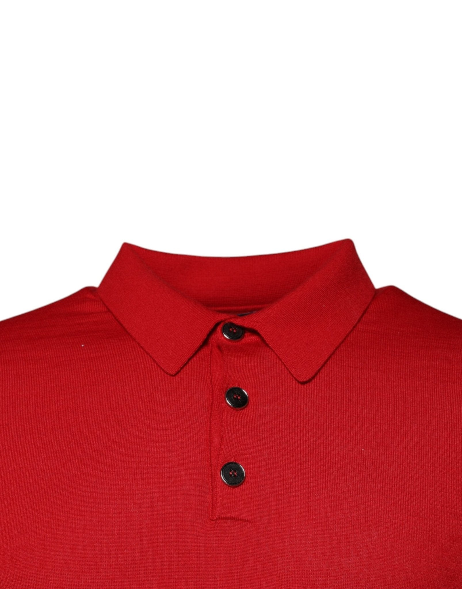 Dolce & Gabbana Red Cashmere Collared Pullover Sweater - RIMODA