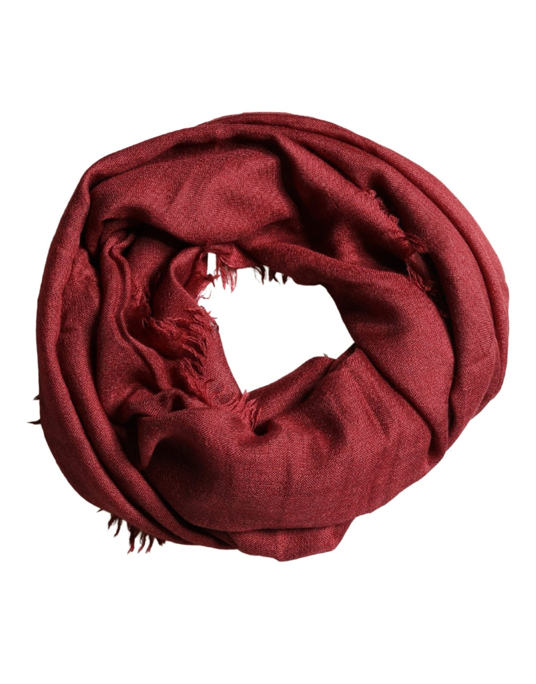 Dolce & Gabbana Red Cashmere Silk Fringe Wrap Foulard 200cm X 70cm Scarf - RIMODA
