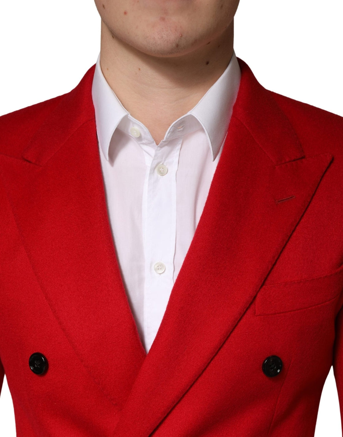 Dolce & Gabbana Red Cashmere Slim Fit Coat Jacket Blazer - RIMODA