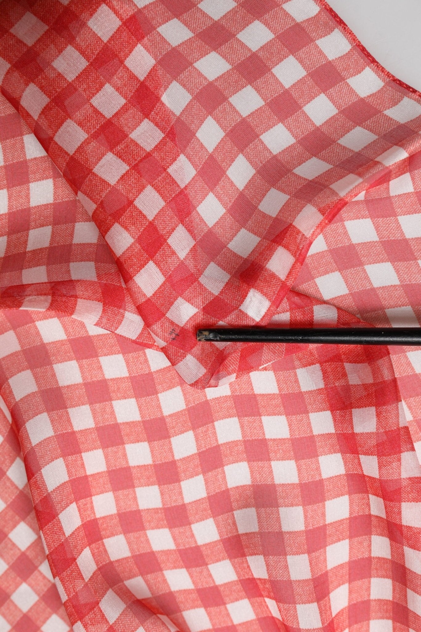 Dolce & Gabbana Red Checkered Plaid Neck Wrap Shawl Scarf - RIMODA
