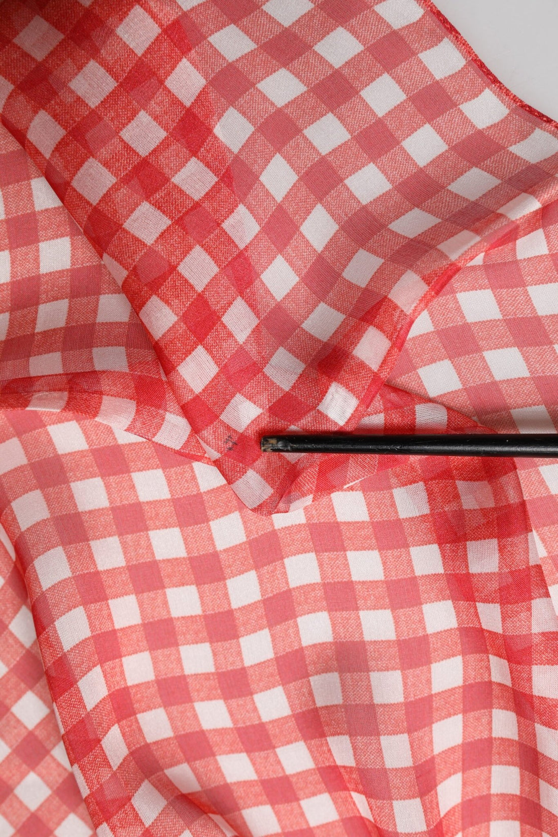 Dolce & Gabbana Red Checkered Plaid Neck Wrap Shawl Scarf - RIMODA