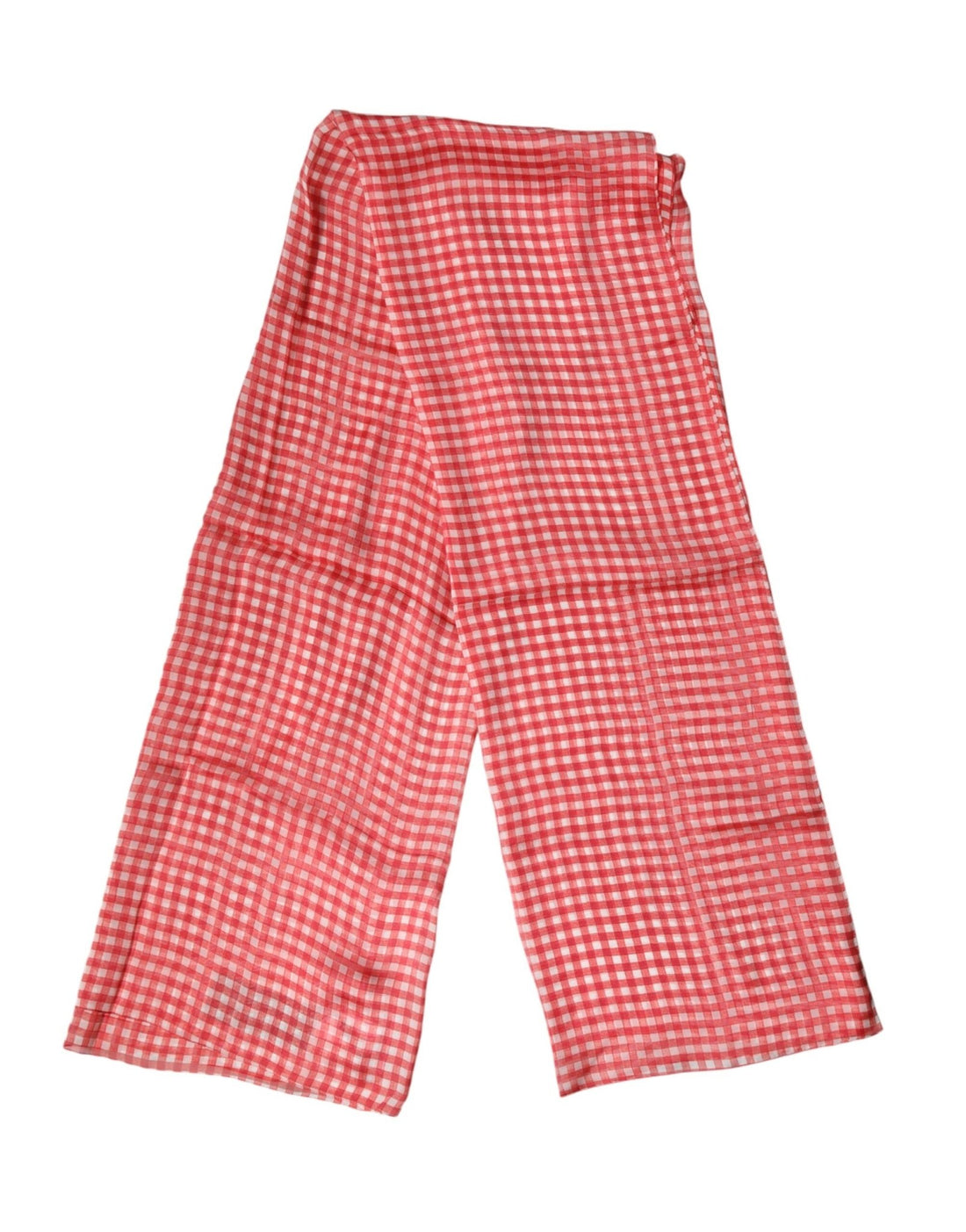 Dolce & Gabbana Red Checkered Plaid Neck Wrap Shawl Scarf - RIMODA
