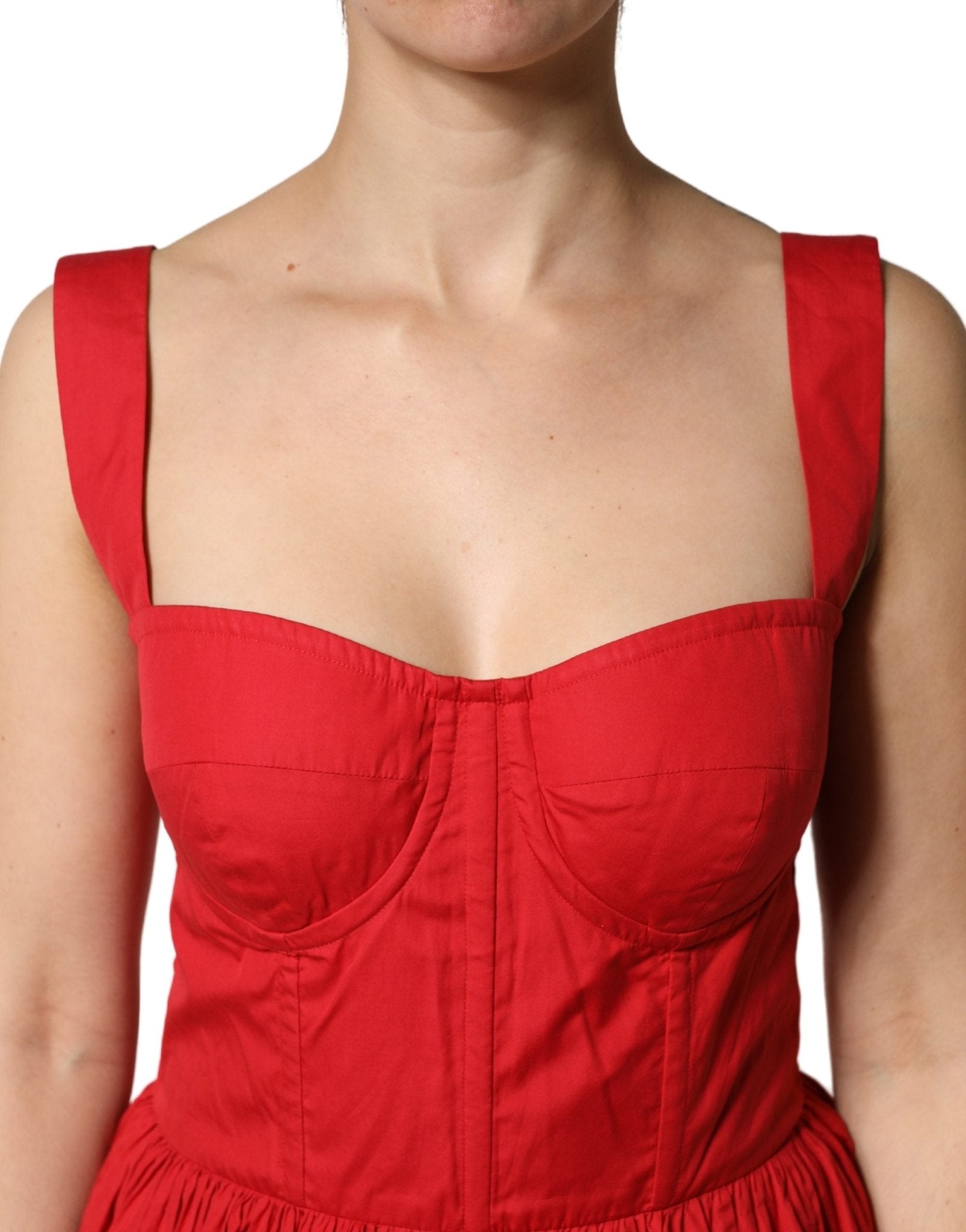 Dolce & Gabbana Red Cotton A-Line Sleeveless Mini Dress - RIMODA