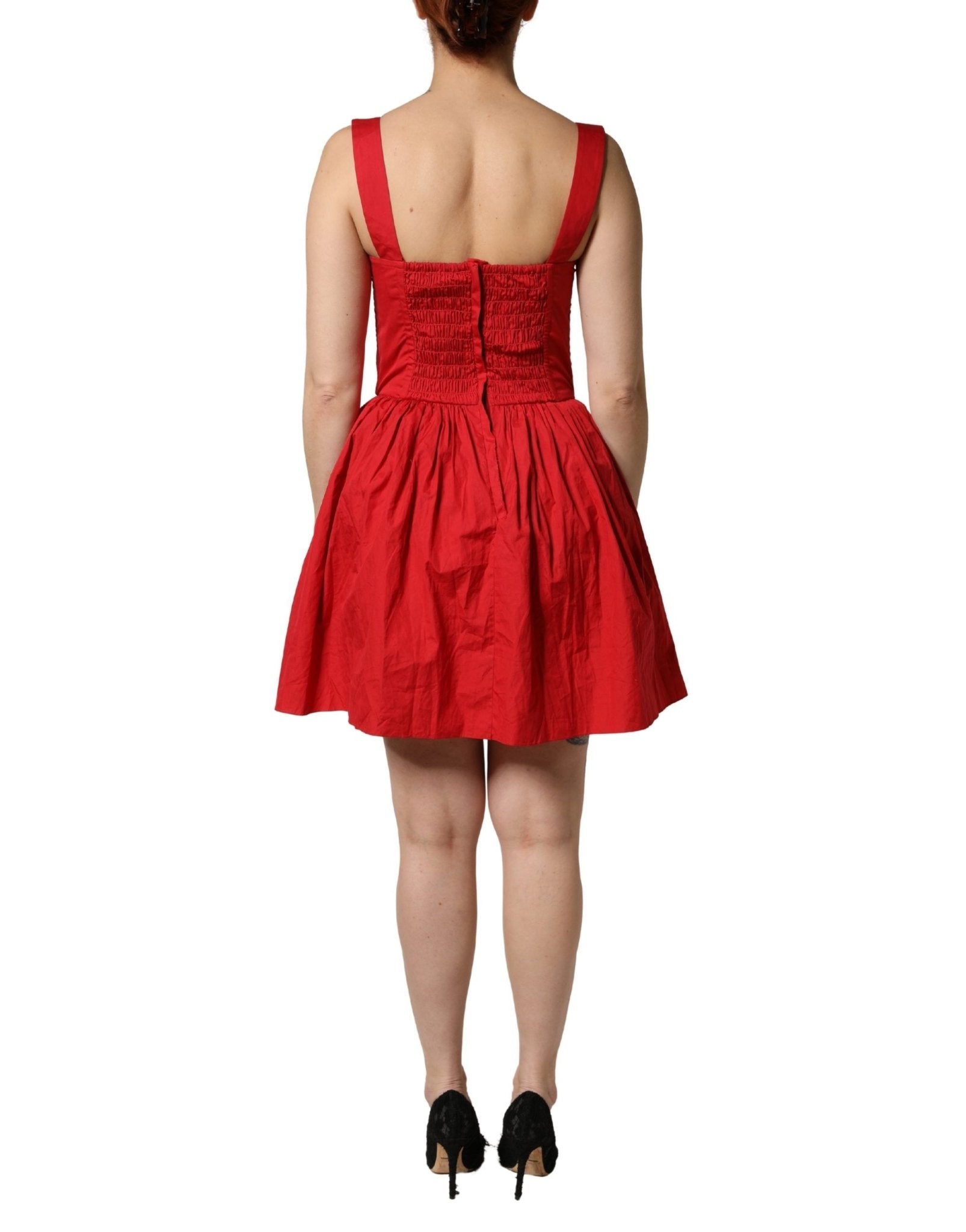 Dolce & Gabbana Red Cotton A-Line Sleeveless Mini Dress - RIMODA