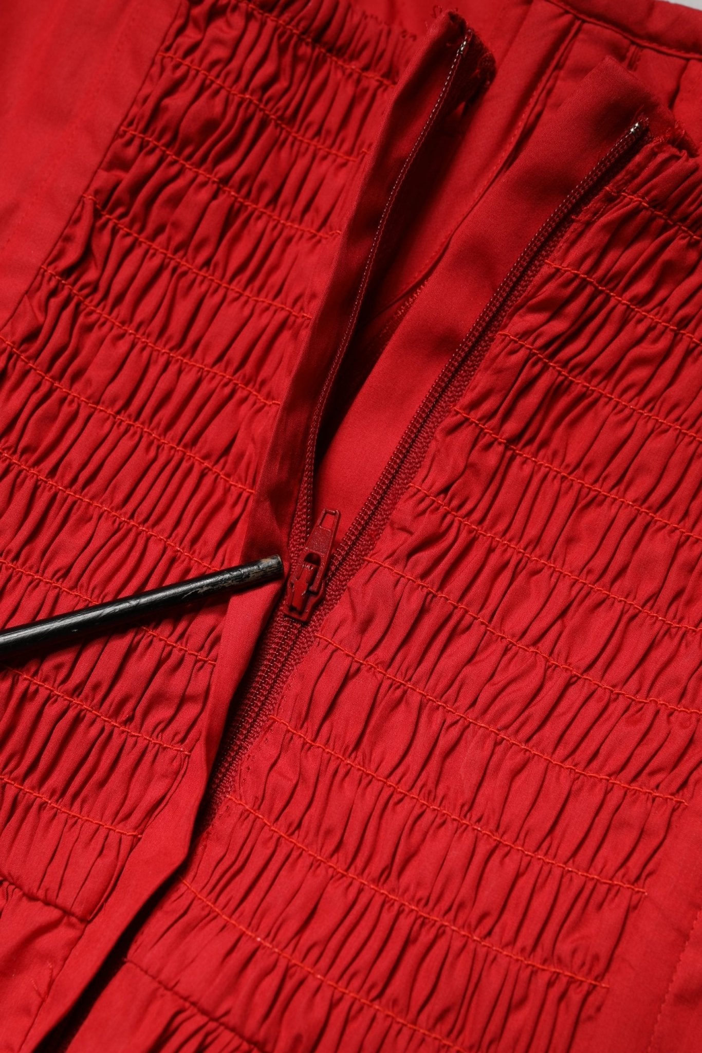 Dolce & Gabbana Red Cotton A-Line Sleeveless Mini Dress - RIMODA