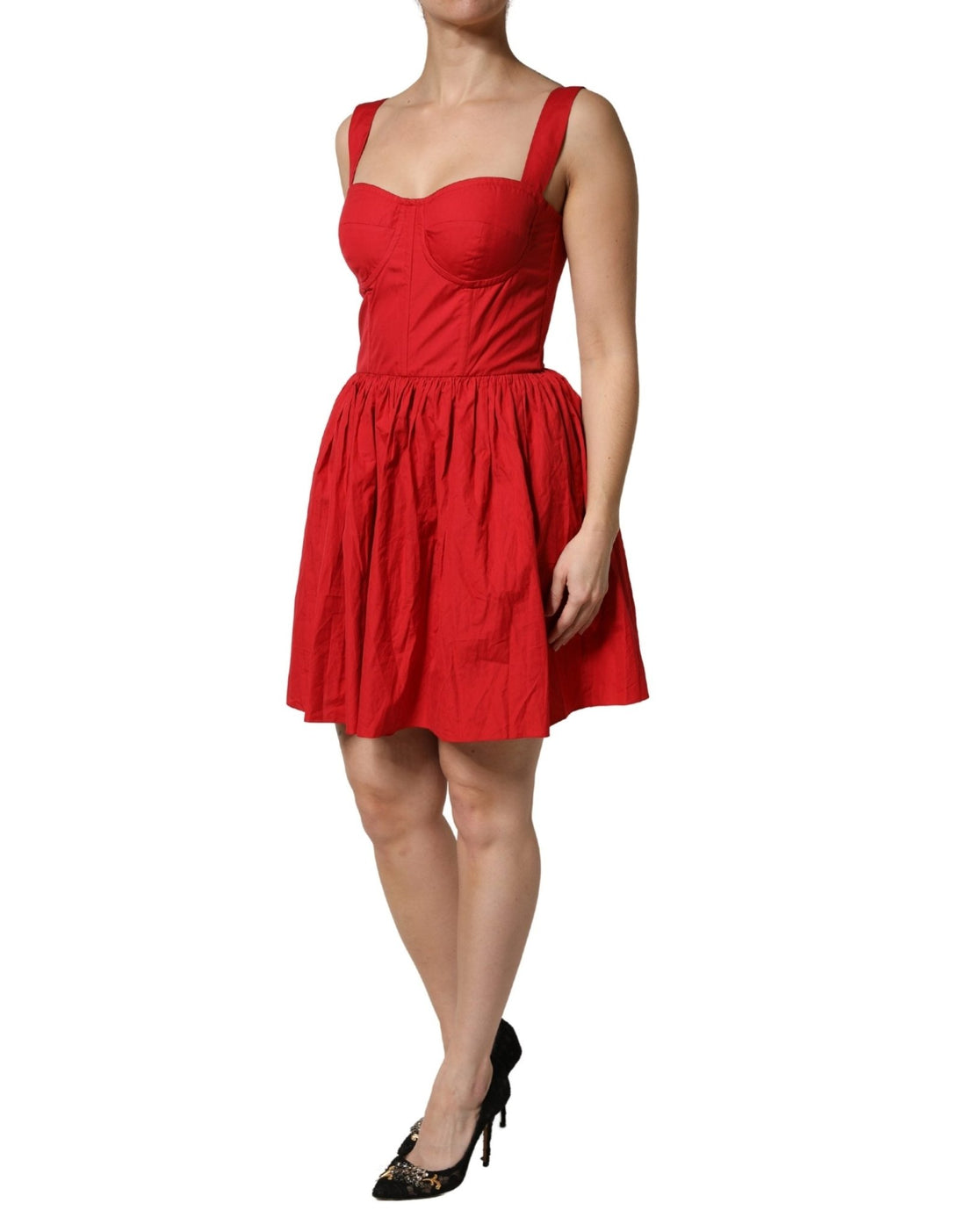 Dolce & Gabbana Red Cotton A-Line Sleeveless Mini Dress - RIMODA
